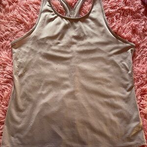 Fabletics Cream Racerback Tank Top